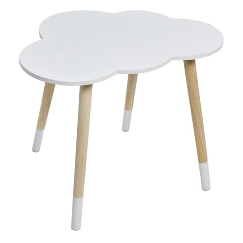 Table Enfant En Bois Forme Nuage La Tete Dans Les Nuages Blanc