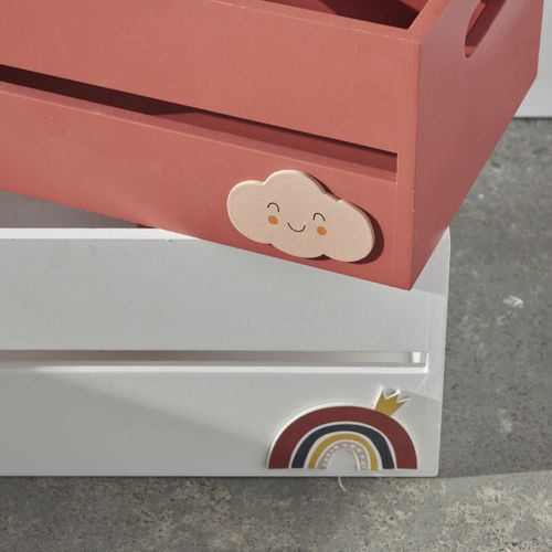 Lot De 3 Caisses La Tete Dans Les Nuages Rose