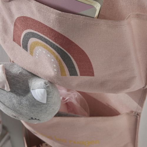 Rangement Mural Tissu La Tete Dans Les Nuages Rose