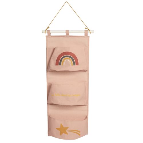 Rangement Mural Tissu La Tete Dans Les Nuages Rose