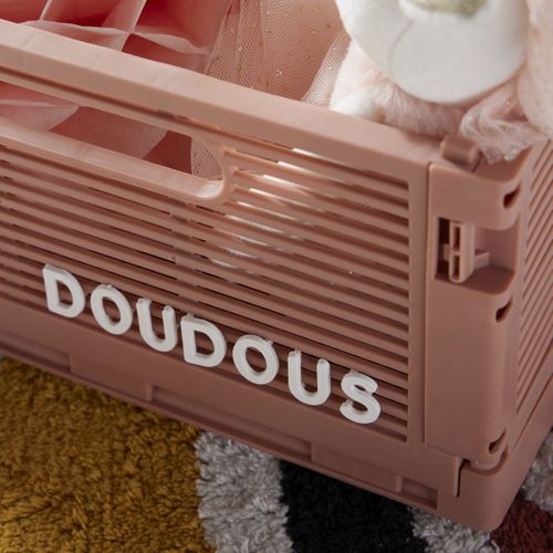 Caisse Pliable En Plastique La Tete Dans Les Nuages Rose