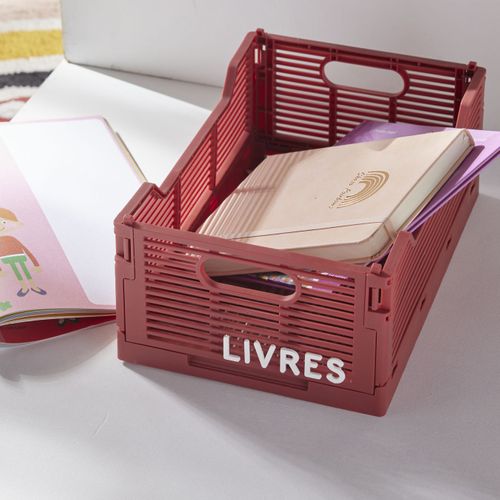 Caisse Pliable En Plastique La Tete Dans Les Nuages Terracotta