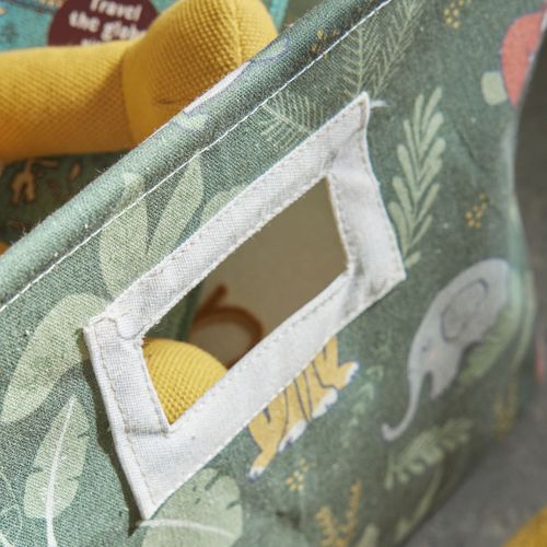 Panier De Rangement Carré Le Roi De La Jungle Sauge