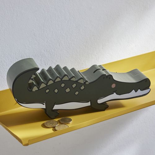 Tirelire Enfant Crocodile Le Roi De La Jungle Vert