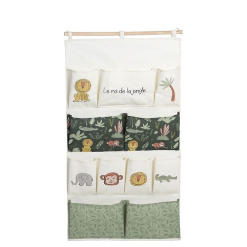 Rangement Mural XL Tissu Le Roi De La Jungle Blanc