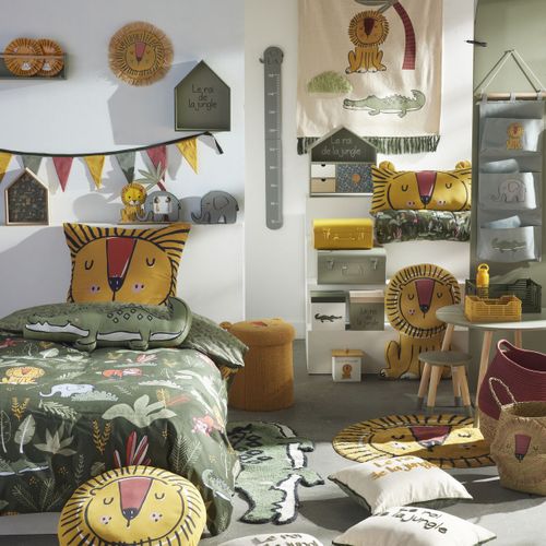 Rangement Mural XL Tissu Le Roi De La Jungle Blanc