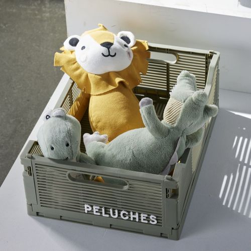 Caisse Pliable En Plastique Le Roi De La Jungle Gris