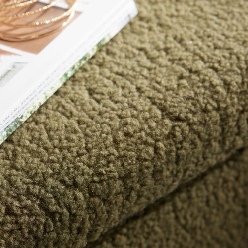 Banc Coffre En Tissu Bouclette Matcha Vert