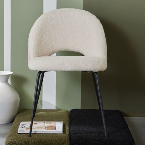 Chaise En Bouclette Matcha Blanc