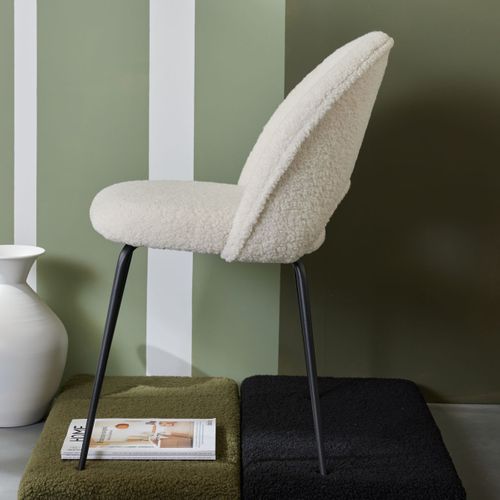 Chaise En Bouclette Matcha Blanc