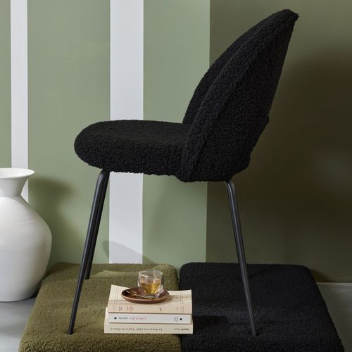 Chaise En Bouclette Matcha Noir