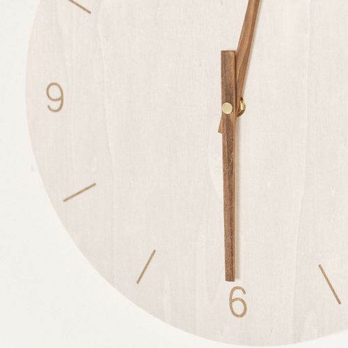 Horloge Murale Simplicity En Contreplaqué - Beige