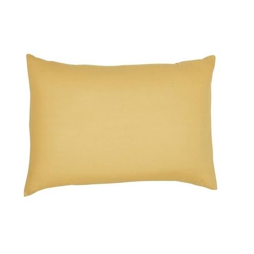 Taie D'oreiller  Essential - 50 X 70+5 Cm - 100% Coton Uni - Ocre