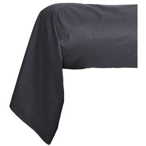 Taie De Traversin Essential - 45 X 185 Cm - 100% Coton Uni - Fusain
