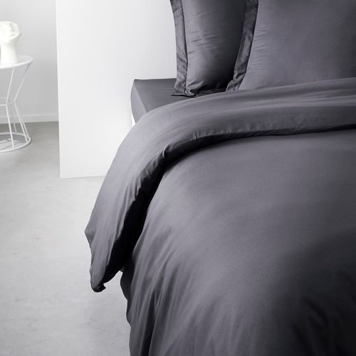 Housse De Couette 2 Personnes Uni Coton Organic Noir