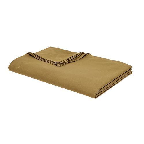 Drap Plat Lit Simple "organic" En Coton Bio - Bronze - 180 X 290 Cm