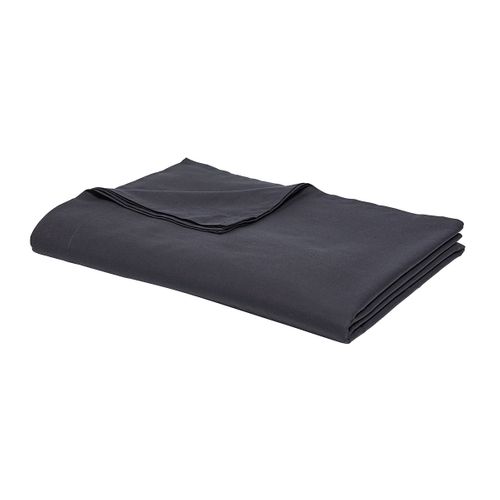 Drap Plat Pour Lit 2 Personnes Uni Organic Gris Anthracite