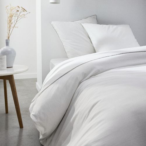 Parure De Lit 2 Personnes Uni Coton Prestige