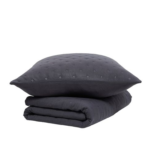 Couvre Lit Boutis Essential Gris Anthracite