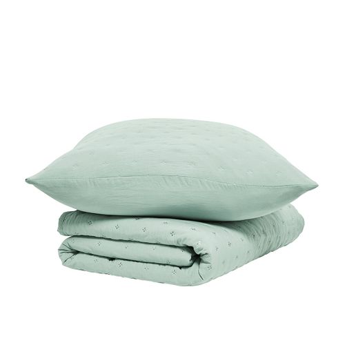 Couvre Lit Boutis Essential Bleu Céladon