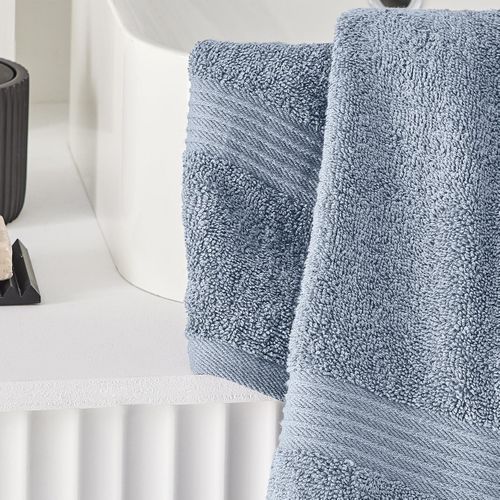 Serviette De Bain Uni Essential Bleu Ardoise