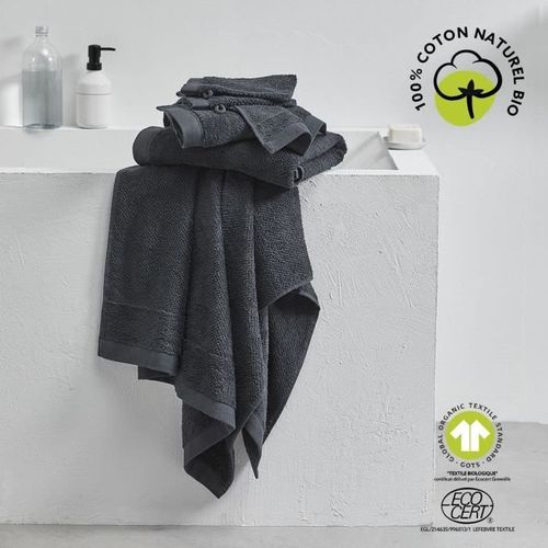 Serviette De Bain - 50 X 90 Cm - Coton - Organic Fusain