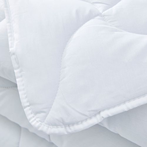 Couette 4 Saisons 2 Personnes Percale De Coton Prestige Blanc