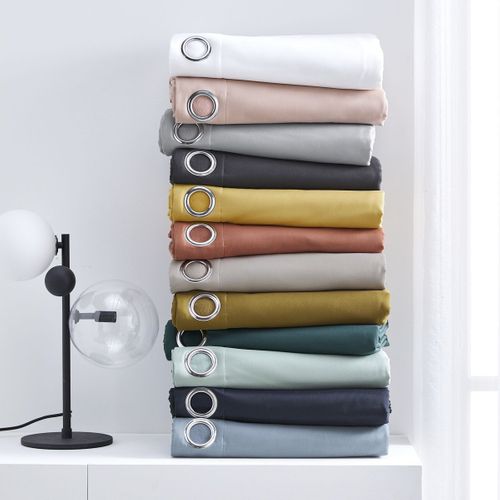 Rideau Isolant à Oeillets Uni Blanc 140x240 Cm