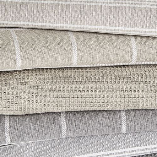 Lot De 3 Torchons Imprimé à Carreaux Essential Nid D'abeille Beige