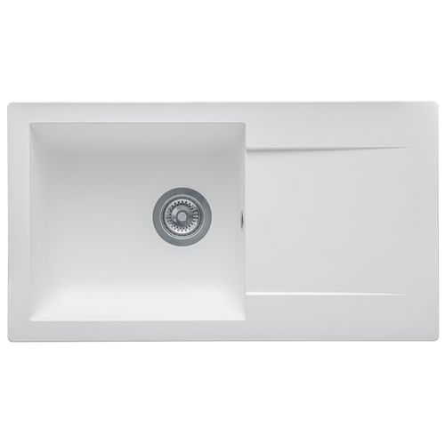 Evier résine 1 bac 78x43,5 cm EINNA Blanc