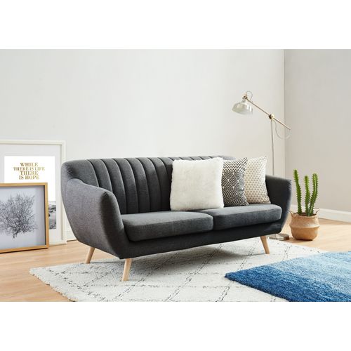 Canapé Camille En Tissu Gris Foncé De Style Scandinave Vintage