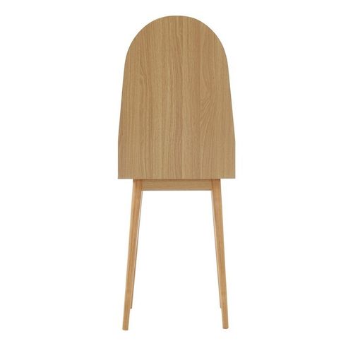 Coiffeuse Prima Blanc Et Effet Chêne Miroir Inclus