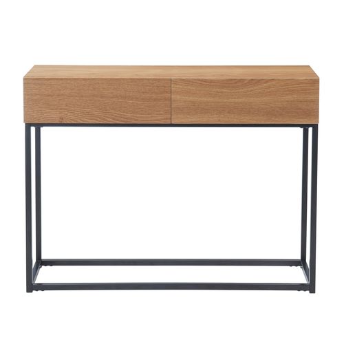 Console Brixton  Placage Frêne   2 Tiroirs 100cm