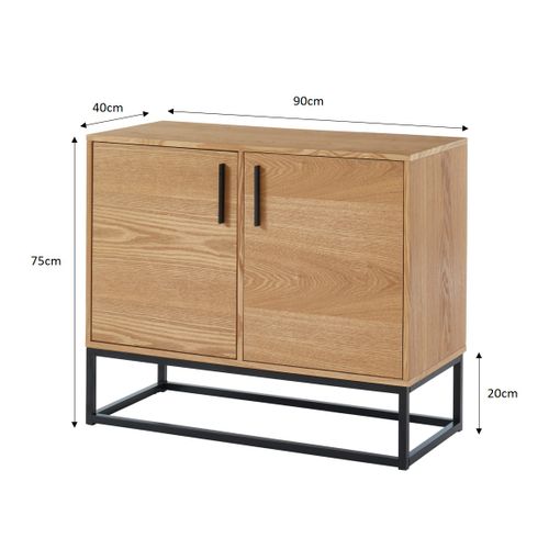 Buffet Brixton  Placage Frêne   2 Portes 90cm