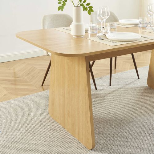 Table à Manger Lango Rectangulaire Effet Chêne 180 Cm