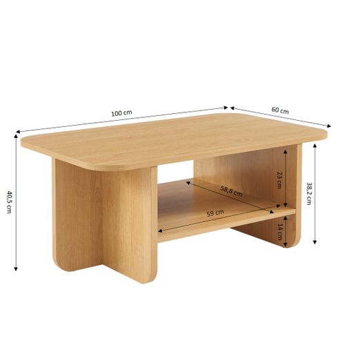 Table Basse Rokia Effet Chêne