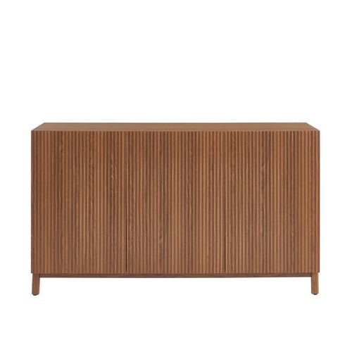 Buffet Orca Effet Noyer 3 Portes 140 Cm