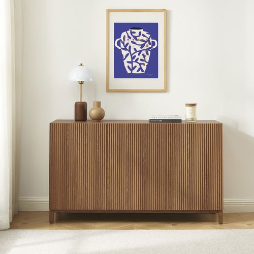 Buffet Orca Effet Noyer 3 Portes 140 Cm