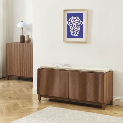 Banc à Chaussures Orca Effet Noyer