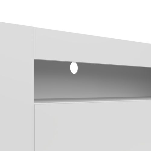 Meuble TV Birna Blanc Mat 3 Portes 150cm