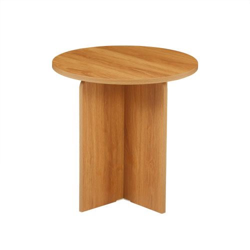 Table Basse Ronde Ocana Effet Chêne H50cm
