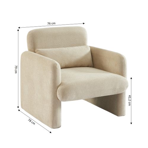 Fauteuil Oma Tissu Beige