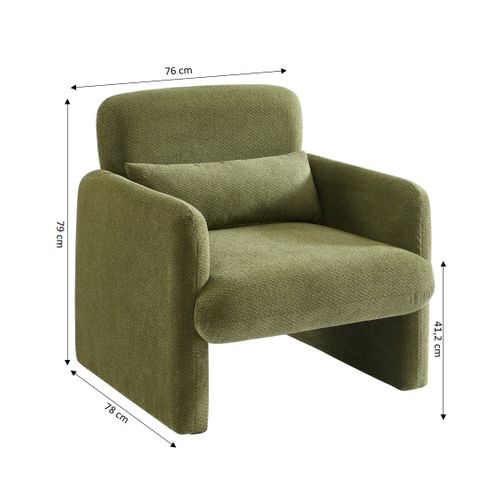 Fauteuil Oma Tissu Vert