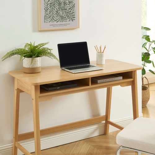 Bureau Maia 2 Compartiments Effet Chêne 110cm