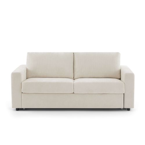 Canapé Droit Convertible Express Socca 3 Places Tissu Beige