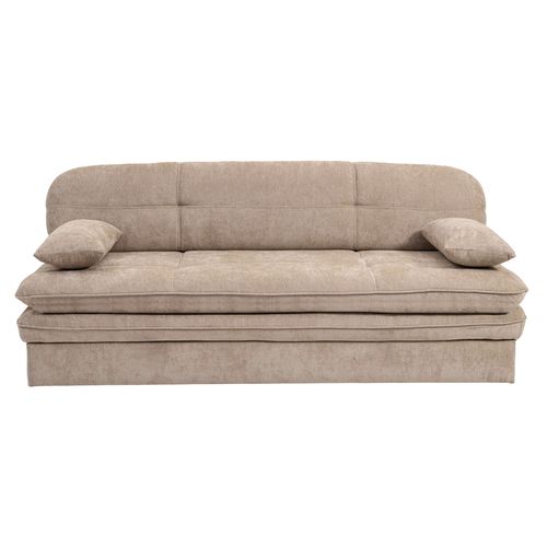 Banquette Convertible Cila 3 Places Tissu Marron