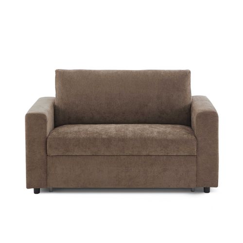 Canapé Droit Convertible Express Socca 2 Places Tissu Marron