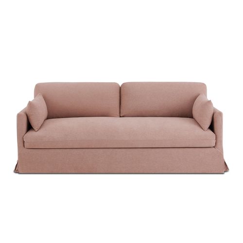 Canapé Droit Fixe Déhoussable Jatoba 3 Places Tissu Rose