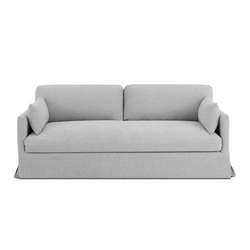 Canapé Droit Fixe Déhoussable Jatoba 3 Places Tissu Gris