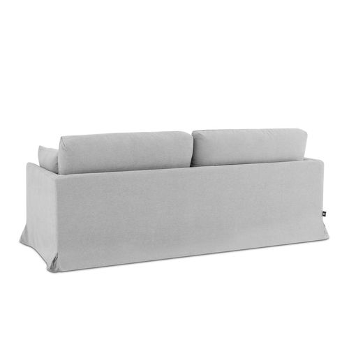 Canapé Droit Fixe Déhoussable Jatoba 3 Places Tissu Gris